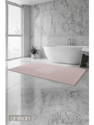 Anılsan Zivra Pudra Ayak Havlusu - 70x130Cm, 790Gr, %100 Pamuk, Spa Ve Otel Banyo Paspası