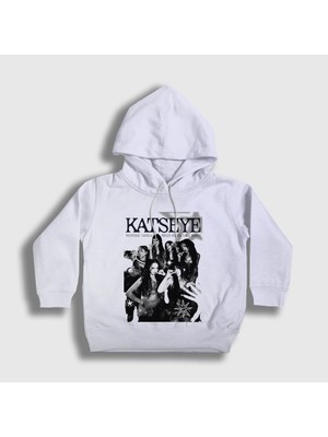 Presmono Unisex Çocuk Beyaz Poster K Pop Katseye Kapüşonlu Sweatshirt