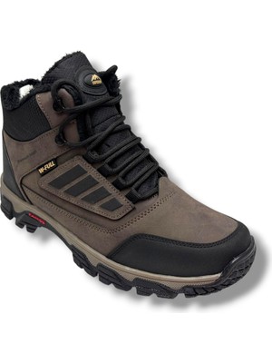 Wanderfull 3022-26 Deri Bağcıklı Içi Kürklü Outdoor Erkek Bot Kahve Siyah Kırmızı 45-47