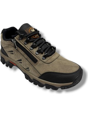 Wanderfull 3007-26 Deri Bağcıklı Outdoor Erkek Ayakkabı Vizon Siyah