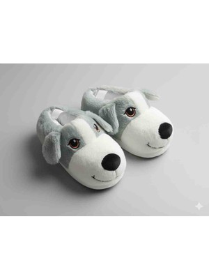 Gülardata Unisex Köpek Figürlü Peluş Ev Terliği – Kaymaz Taban, Yumuşak Panduf