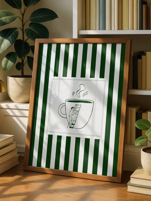 Fuart.Co Kahve Molasında Kahve Temalı Dijital Baskı Poster (Çerçevesiz) Kafu