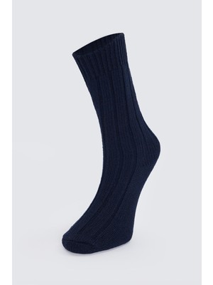 Tudors Erkek Desenli Örme Lacivert Çorap