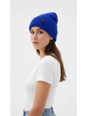 Unisex Fitilli Katlamalı Kışlık Kalın Triko Bere – Basic Stil, Sıcak Tutan, Yumuşak Doku, Dokuma Etiketli, Esnek Yapılı, Günlük Kullanıma Uygun Şapka Unisex Kışlık Fitilli Triko Bere –