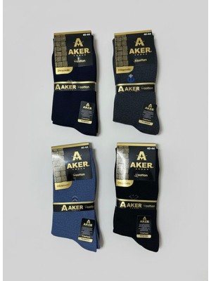 Matilda Aker 4’lü Paket Erkek Kışlık Pamuklu Çorap Seti - Dikişsiz ve Konforlu - 40-44 Numara