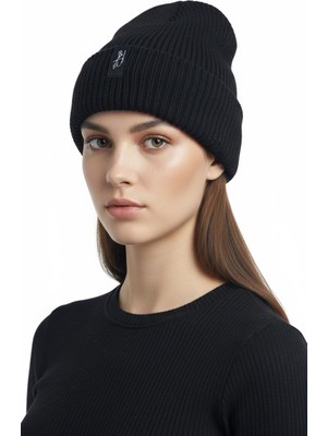 Unisex Fitilli Katlamalı Kışlık Kalın Triko Bere – Basic Stil, Sıcak Tutan, Yumuşak Doku, Dokuma Etiketli, Esnek Yapılı, Günlük Kullanıma Uygun Şapka Unisex Kışlık Fitilli Triko Bere –