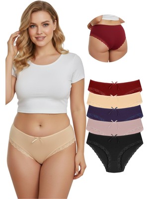 New Lilla 1009 Bato Paça Dantelli 5'li Kadın Külot Paketi