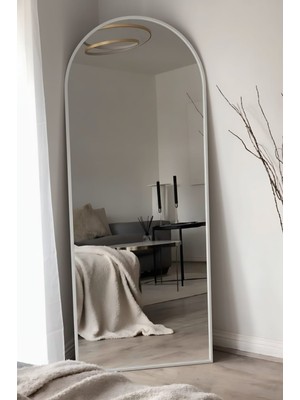 Esenhome DECOR Beyaz Çerçeveli Oval Boy Aynası 60X180CM