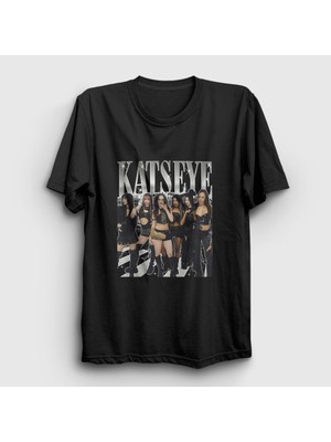 Presmono Unisex Siyah Shine K Pop Katseye T-Shirt