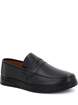 Tarçın Ayakkabı Hakiki Deri Siyah Siyah Erkek Deri Casual Ayakkabı Mrd7-0710