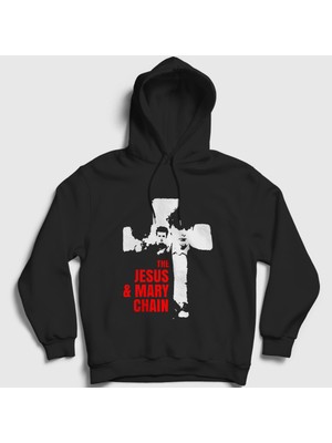 Presmono Unisex Siyah Band The Jesus And Mary Chain Kapüşonlu Sweatshirt