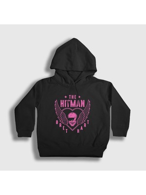 Presmono Unisex Çocuk Siyah The Hitman Wwf Wwe Bret Hart Kapüşonlu Sweatshirt