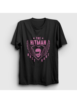 Presmono Unisex Siyah The Hitman Wwf Wwe Bret Hart T-Shirt