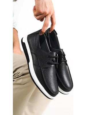 Tarçın Ayakkabı Hakiki Deri Siyah Erkek Deri Casual Ayakkabı Mrd7-0815