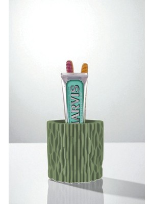 Evene Diş Fırçalığı Diş Fırçalık Diş Fırçası Standı Diş Fırçası Tutucu Yeşil Renk Model 78