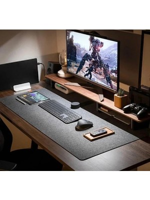 Salteks Keçe Bilgisayar Mouse Pedi Çalışma Masası Düzenleyici 3mm Masa Üstü Düzenleyici Mat 100X50