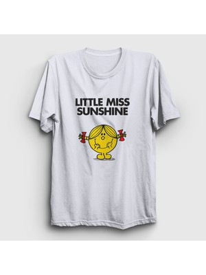 Presmono Unisex Beyaz Cute Little Miss Sunshine T-Shirt