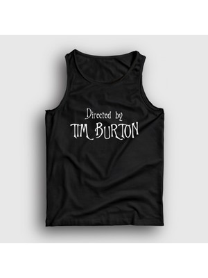 Presmono Unisex Siyah Directed By Tim Burton Hediye Yönetmen Atlet