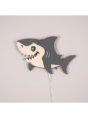 MK Design Baby shark Bebek Odası gece lambası , çocuk odası ve bebek odası duvar  dekorasyonu