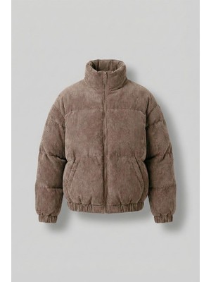 Abluka Online Erkek Dolgulu Fitilli Kadife Mont Açık Kahve