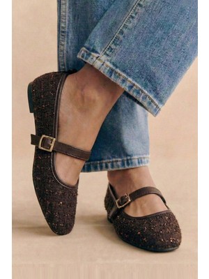 Yağmur Günlük Kadın Babet Bantlı Lastik Tokalı Dikiş Detaylı Ortopedik Rahat Ev Iş Ofis Ayakkabı 781