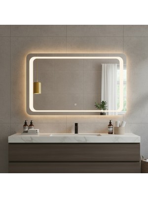 Aypars Atölye Aurora LED Ayna – Köşeleri Oval Dikdörtgen Duvar Aynası