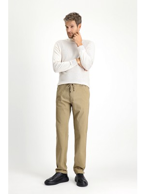 Kiğılı Slim Fit Dar Kesim Likralı Beli Lastikli İpli Jogger Pantolon