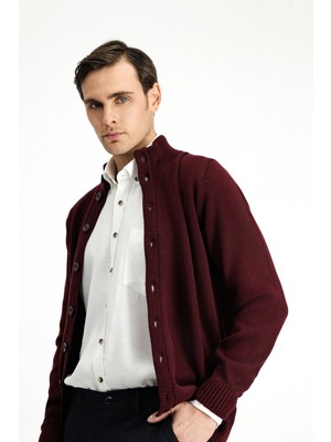 Polo Club Triko Hırka Dik Yaka Uzun Kol Örme Kumaş Cepsiz Erkek Modası