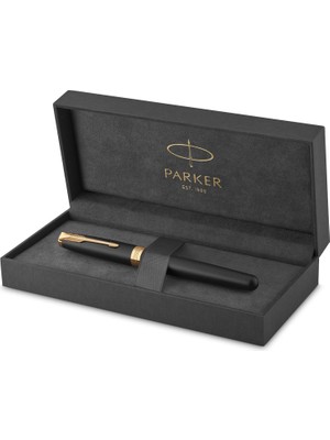 Shop A Way Parker Sonnet Altın Tasarımlı Dolma Kalem, Orta Kalınlıkta Uç, Mavi Mürekkep
