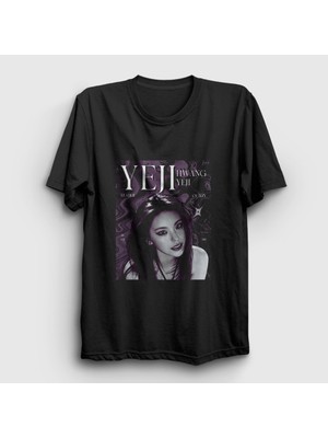 Presmono Unisex Siyah Hwang Yeji K Pop Itzy T-Shirt