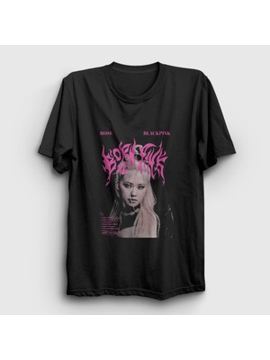 Presmono Unisex Siyah Rose Born Pink Blackpink T-Shirt