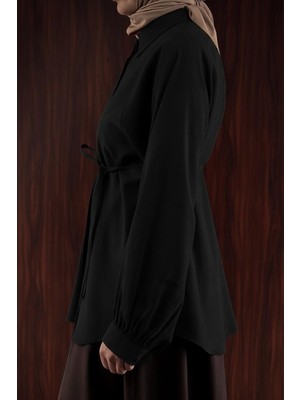 Ande Tesettür Modal Gömlek - Siyah
