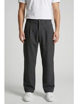 Erkek Bel Lastikli Baggy Kumaş Pantolon P-00019825