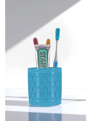 Evene Diş Fırçalığı Diş Fırçalık Diş Fırçası Standı Diş Fırçası Tutucu Mavi Renk Model 81
