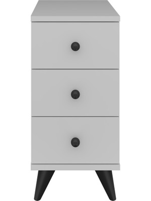 Dienni Simple Komodin 3 Çekmeceli 30X44X64 Beyaz