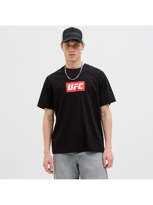 Jack & Jones Erkek Ufc Lisansli Gögüs Baskili Tisört - Ufc