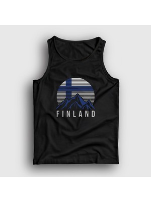 Presmono Unisex Siyah Mountain Finland Finlandiya Atlet