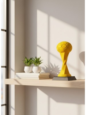 Sergen Reklam Toplu Kupa Sarı 21CM Dekoratif Ödül Tasarım Biblo - SE002E-6DLCP5