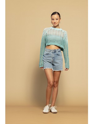 Nisan Triko Batik Boya Efektli Triko Kazak