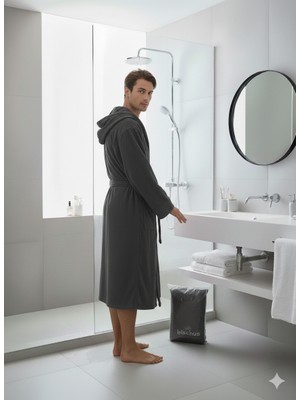 Dizayn Ev Tekstil Kapşonlu Bornoz