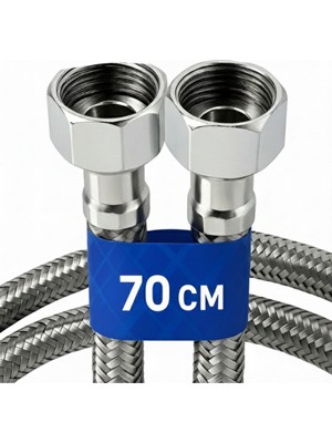 Yapı Kalite klozet Hortumu 2 Adet 3/8 Çelik Paslanmaz Örgülü Flex Hortumu 70 cm