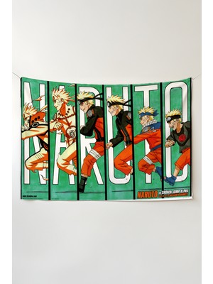 Charmbi Naruto Duvar Örtüsü – Çok Renkli Anime Temalı Kumaş Oda Dekoru Tapestry