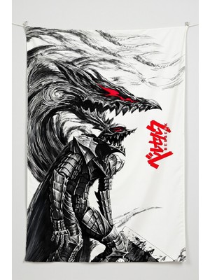 Charmbi Berserk Duvar Örtüsü – Çok Renkli Anime Temalı Kumaş Oda Dekoru Tapestry