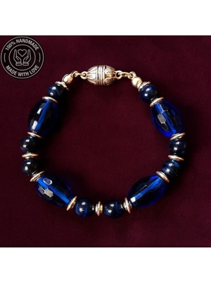 Asteria Elite Lacivert Kaplan Gözü Lacivert Kuvars Odaklanma ve Nazar Karşıtı Bileklik