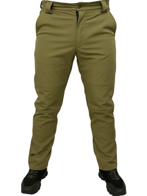 Mysia Outdoor Açık Haki Soft Shell Pantolon Içi Polarlı