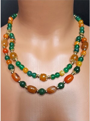 Asteria Elite Turuncu Akik Yeşil Ceyt Yaratıcılık, Enerji ve Motivasyon Seti