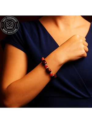 Asteria Elite Kaplan Gözü Akik Cesaret ve Nazardan Koruma Bilekliği