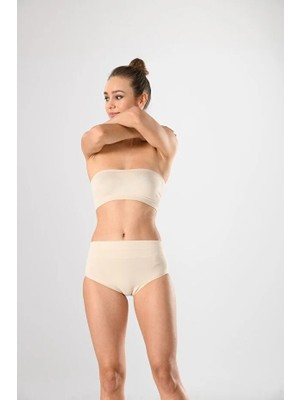 Kadın Popo Şekillendirici Dikişsiz Örme Destekli Külot