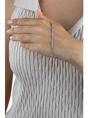 925 Ayar Gümüş Yıldız Motifli Sedefli Bileklik