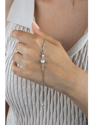 925 Ayar Gümüş Okyanus Temalı Incili Bileklik